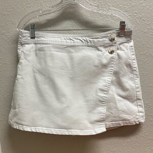 White Denim Skort Jacket and with Button Detail- Like New, Only Worn Once